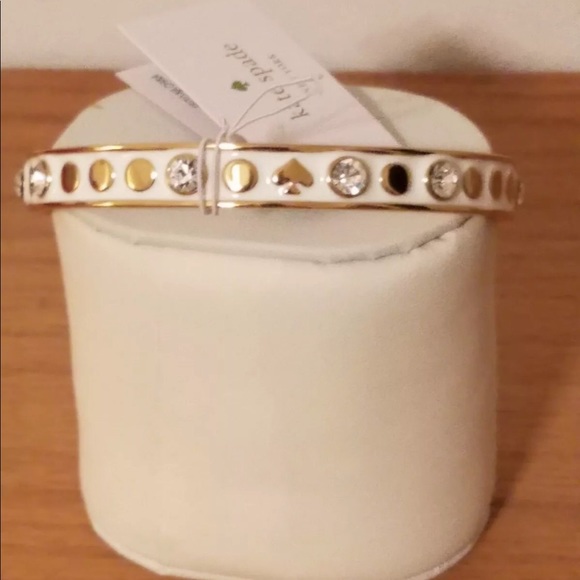 Kate Spade Spot the Spade Gold Bangle Bracelet - Picture 5 of 8